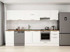 Alvinka 300X210 Cm Klasik Mebran Mutfak Dolabı Beyaz Beyaz M-E80S50S50-1 Mebran | Beyaz - Suntalam