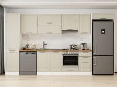 Alvinka 385X222 Cm Klasik Mebran Mutfak Dolabı Mbb-E90B50S45-1 Mebran | Kumtaşı - Suntalam