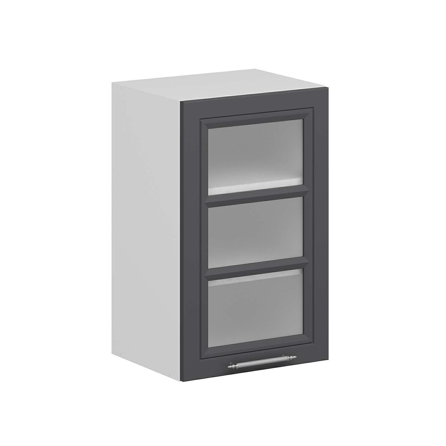 Alvinka Mutfak Modül Mbr_C Üst 1Dk2R 45-H72Cm Dolap Cam Beyaz Antrasit Suntalam