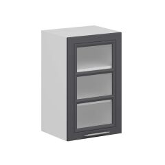 Alvinka Mutfak Modül Mbr_C Üst 1Dk2R 45-H72Cm Dolap Cam Beyaz Antrasit Suntalam