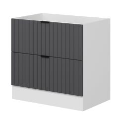 Alvinka Mutfak Modül Mbr_B Alt 2Ç 90Cm Evye Dolap Beyaz Antrasit Suntalam