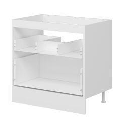 Alvinka Mutfak Modül Mbr_B Alt 2Ç 90Cm Evye Dolap Beyaz Antrasit Mdf