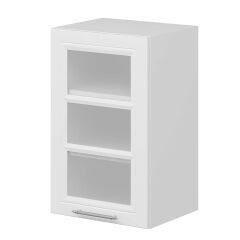 Alvinka Mutfak Modül Mbr_C Üst 1Dk2R 45-H72Cm Dolap Cam Beyaz Beyaz Mdf