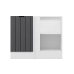 Alvinka Mutfak Modül Mbr_B Alt 1K1R 105Cm Köşe Dolap Beyaz Antrasit Suntalam