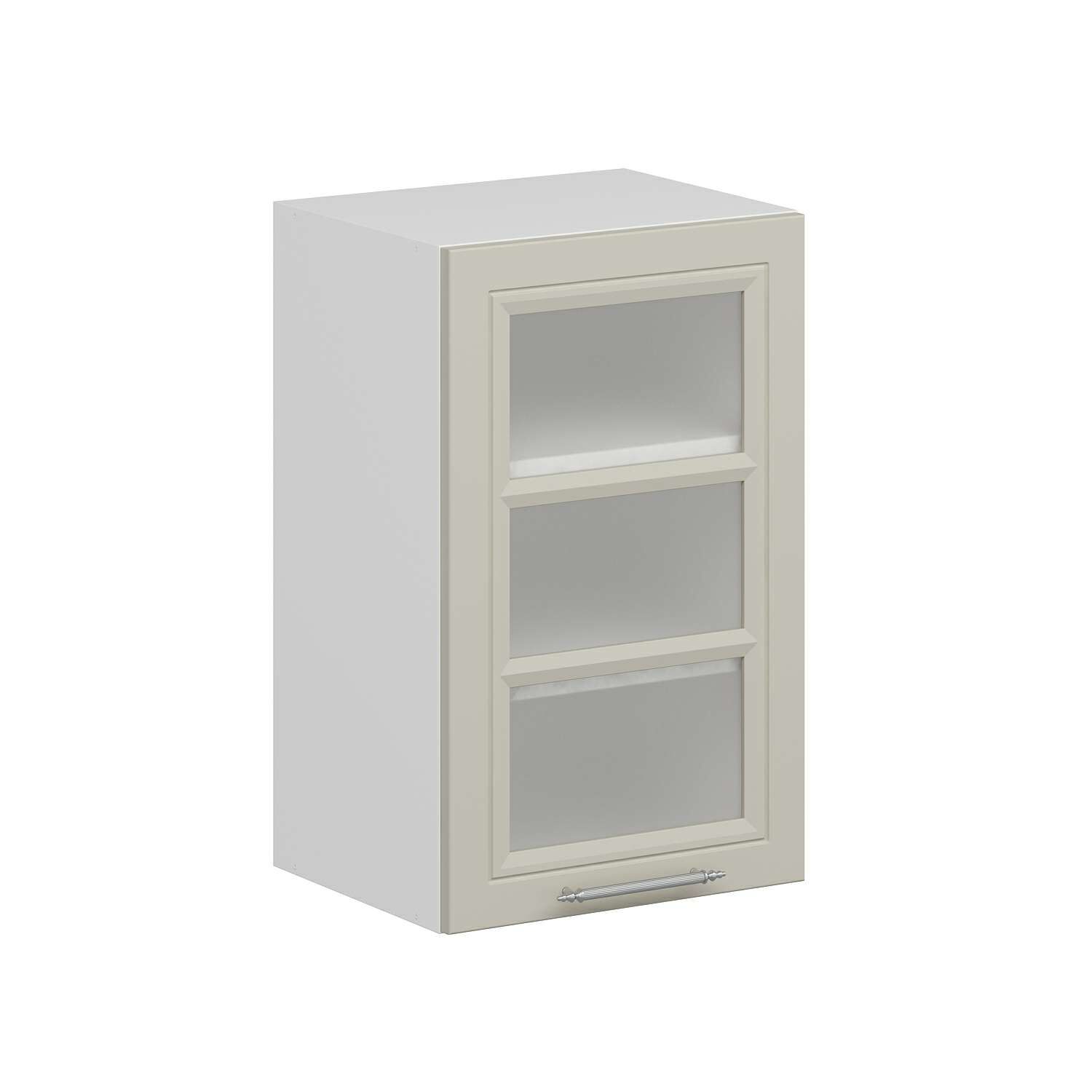 Alvinka Mutfak Modül Mbr_C Üst 1Dk2R 45-H72Cm Dolap Cam Beyaz Kumtaşı Suntalam