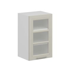 Alvinka Mutfak Modül Mbr_C Üst 1Dk2R 45-H72Cm Dolap Cam Beyaz Kumtaşı Mdf