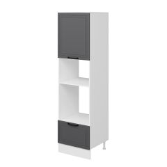 Alvinka Mutfak Modül Mbr_A 60-H222Cm Boy Ank Dolabı Beyaz Antrasit