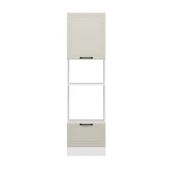 Alvinka Mutfak Modül Mbr_A 60-H222Cm Boy Ank Dolabı Beyaz Kumtaşı