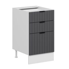 Alvinka Mutfak Modül Mbr_B Alt 3Ç1B2K Nray 50Cm Dolap Beyaz Antrasit Mdf