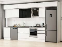 Alvinka 400X240 Cm High Gloss Mutfak Dolabı Mb-E90S60S50-3 High Gloss | Beyaz - Mdf