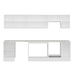 Alvinka 290X210 Cm High Gloss Mutfak Dolabı M-E80S50S40-1 High Gloss | Antrasit - Suntalam