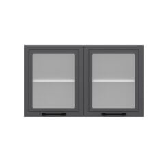 Alvinka Mutfak Modül Mbr_A Üst 2Dk1R 100-H60Cm Dolap Cam Beyaz Antrasit