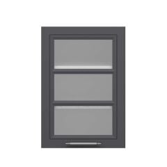 Alvinka Mutfak Modül Mbr_C Üst 1Dk2R 50-H72Cm Dolap Cam Beyaz Antrasit Mdf