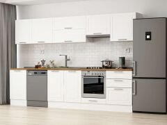 Alvinka 310X210 Cm Klasik Mebran Mutfak Dolabı M-E80S50S60-1 Mebran | Beyaz - Suntalam