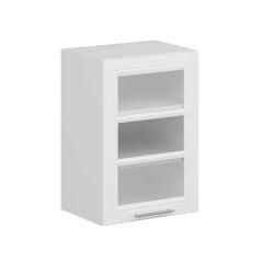 Alvinka Mutfak Modül Mbr_C Üst 1Dk2R 50-H72Cm Dolap Cam Beyaz Beyaz Mdf