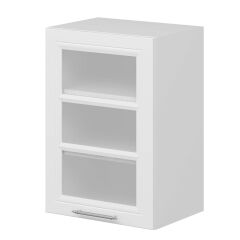 Alvinka Mutfak Modül Mbr_C Üst 1Dk2R 50-H72Cm Dolap Cam Beyaz Beyaz Mdf