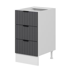 Alvinka Mutfak Modül Mbr_B Alt 3Ç Nray 45Cm Dolap Beyaz Antrasit Suntalam