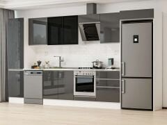 Mutfak Dolabı Mbb-E80B50S60-3 High Gloss | Antrasit - Suntalam