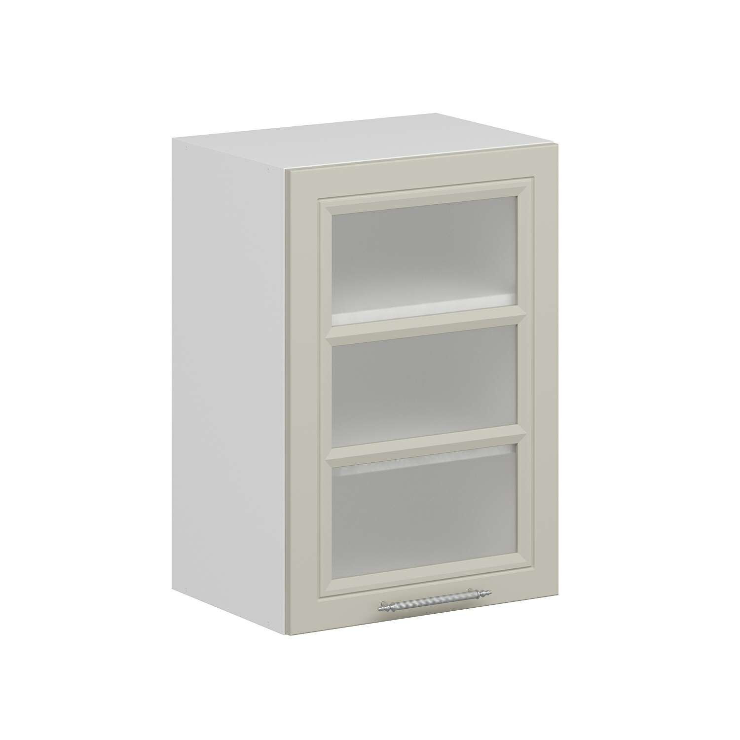 Alvinka Mutfak Modül Mbr_C Üst 1Dk2R 50-H72Cm Dolap Cam Beyaz Kumtaşı Suntalam