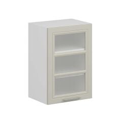 Alvinka Mutfak Modül Mbr_C Üst 1Dk2R 50-H72Cm Dolap Cam Beyaz Kumtaşı Mdf