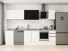 Alvinka 290X210 Cm High Gloss Mutfak Dolabı M-E80S50S40-3 High Gloss | Beyaz - Mdf