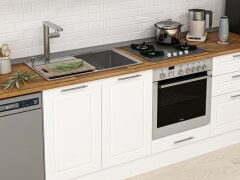 Alvinka 310X210 Cm Klasik Mebran Mutfak Dolabı M-E80S50S60-2 Mebran | Beyaz - Suntalam