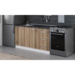 Minar 155 Cm Mutfak Dolabı Beyaz Dore 155-D1-Alt Modül