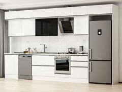 Alvinka 410X240 Cm High Gloss Mutfak Dolabı Mb-E90S60S60-3 High Gloss | Beyaz - Suntalam