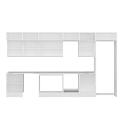 Alvinka 410X240 Cm High Gloss Mutfak Dolabı Mb-E90S60S60-3 High Gloss | Beyaz - Suntalam