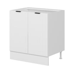 Alvinka Mutfak Modül Mbr_B Alt 2K1R 80Cm Dolap Beyaz Beyaz