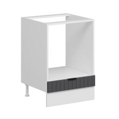 Alvinka Mutfak Modül Mbr_B Alt 1K 60Cm Ank Dolap Beyaz Antrasit Mdf