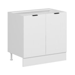 Alvinka Mutfak Modül Mbr_B Alt 2K1R 90Cm Dolap Beyaz Beyaz