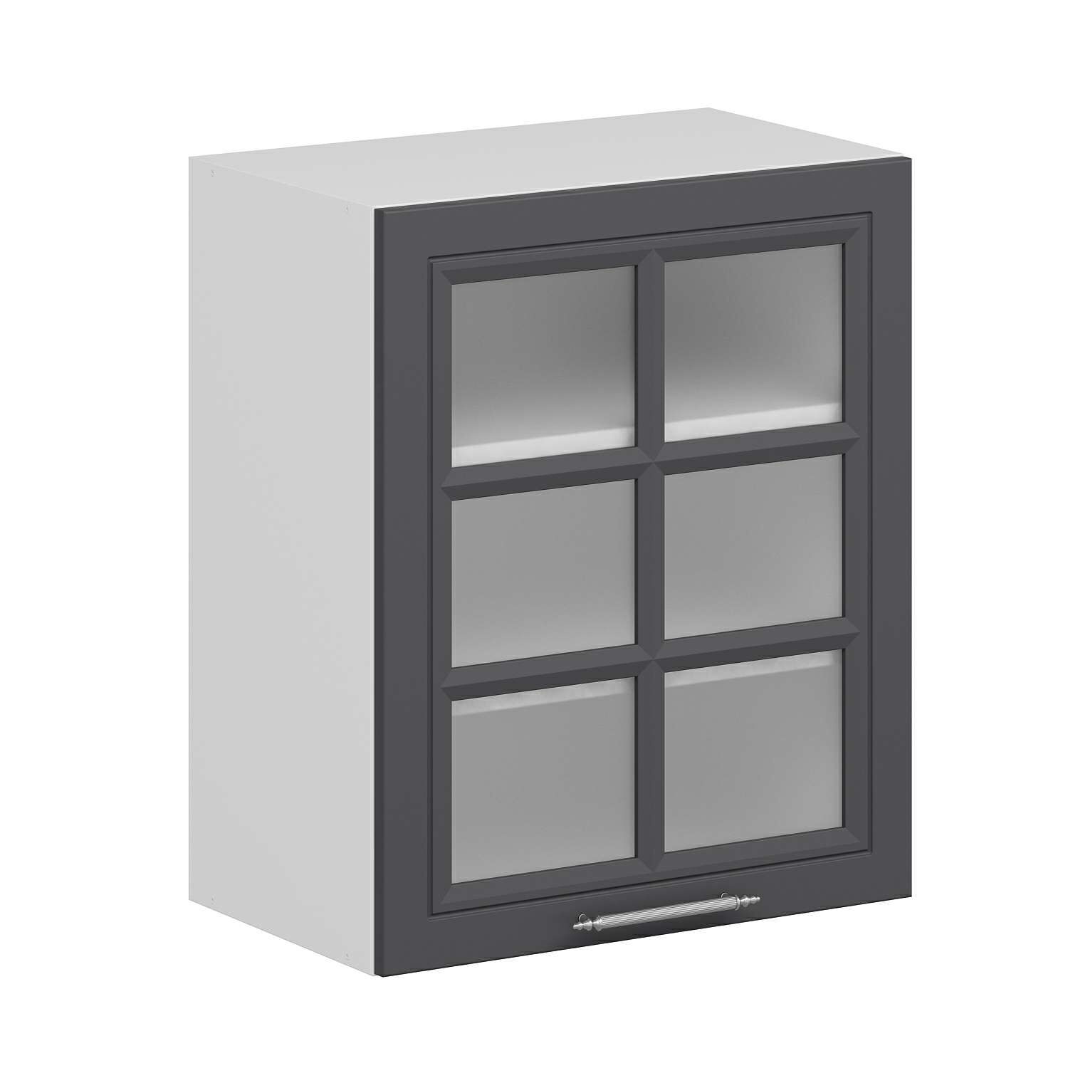 Alvinka Mutfak Modül Mbr_C Üst 1Dk2R 60-H72Cm Dolap Cam Beyaz Antrasit Suntalam