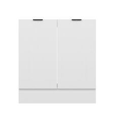 Alvinka Mutfak Modül Mbr_B Alt 2K 80Cm Evye Dolap Beyaz Beyaz