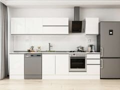 Alvinka 295X210 Cm High Gloss Mutfak Dolabı M-E80S50S45-2 High Gloss | Beyaz - Suntalam