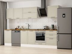 Alvinka 310X210 Cm Klasik Mebran Mutfak Dolabı M-E80S50S60-2 Mebran | Kumtaşı - Mdf