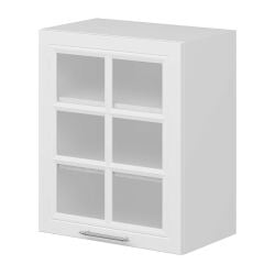 Alvinka Mutfak Modül Mbr_C Üst 1Dk2R 60-H72Cm Dolap Cam Beyaz Beyaz Suntalam