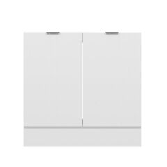 Alvinka Mutfak Modül Mbr_B Alt 2K 90Cm Evye Dolap Beyaz Beyaz