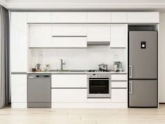 Alvinka 370X240 Cm High Gloss Mutfak Dolabı Mbb-E90B40S40-1 High Gloss | Beyaz - Mdf