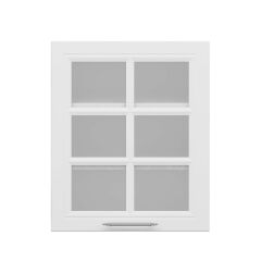 Alvinka Mutfak Modül Mbr_C Üst 1Dk2R 60-H72Cm Dolap Cam Beyaz Beyaz Mdf