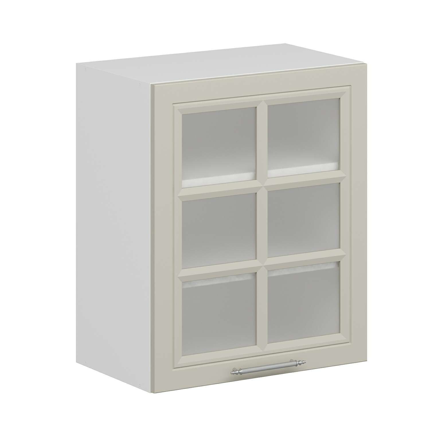 Alvinka Mutfak Modül Mbr_C Üst 1Dk2R 60-H72Cm Dolap Cam Beyaz Kumtaşı Suntalam