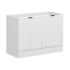 Alvinka Mutfak Modül Mbr_B Alt 2K 120Cm Evye Dolap Beyaz Beyaz