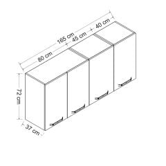 Minar 165 Cm Mutfak Dolabı Beyaz 165-B1-Üst Modül