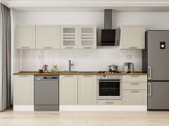 Alvinka 310X210 Cm Klasik Mebran Mutfak Dolabı M-E80S50S60-3 Mebran | Kumtaşı - Suntalam