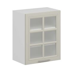 Alvinka Mutfak Modül Mbr_C Üst 1Dk2R 60-H72Cm Dolap Cam Beyaz Kumtaşı Mdf