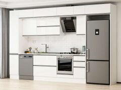 Alvinka 370X240 Cm High Gloss Mutfak Dolabı Mbb-E90B40S40-2 High Gloss | Beyaz - Suntalam