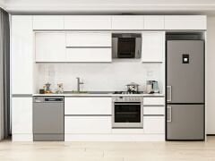 Alvinka 370X240 Cm High Gloss Mutfak Dolabı Mbb-E90B40S40-2 High Gloss | Beyaz - Mdf