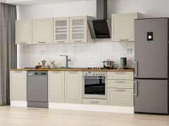 Alvinka 310X210 Cm Klasik Mebran Mutfak Dolabı M-E80S50S60-3 Mebran | Kumtaşı - Mdf