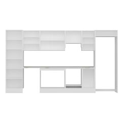 Alvinka 385X222 Cm High Gloss Mutfak Dolabı Mbb-E80B60S45-1 High Gloss | Antrasit - Mdf