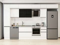 Alvinka 370X240 Cm High Gloss Mutfak Dolabı Mbb-E90B40S40-3 High Gloss | Beyaz - Suntalam